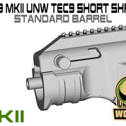 UNW-MKII-tec9-short-shroud.jpg Download free STL file FGC9-MKII UNW TEC9 SHORT SHROUD • Object to 3D print, UntangleART