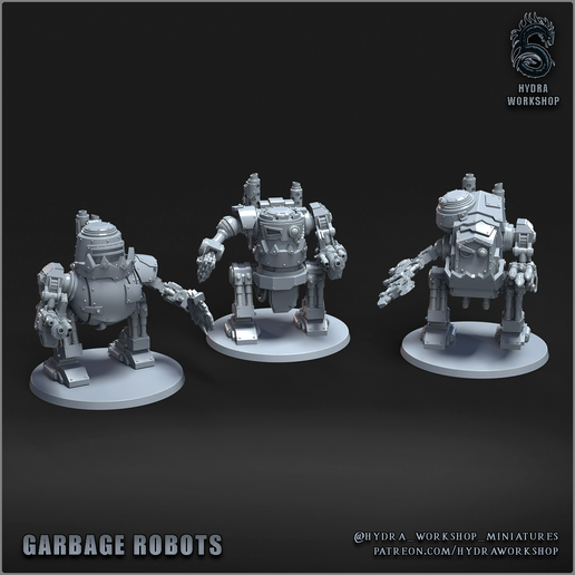 🗑️ Garbage robots・ 3D File for 3D printing・Cults