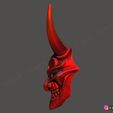 03.jpg Devil Mask - Satan Mask - Hannya Mask - Halloween cosplay 3D print model