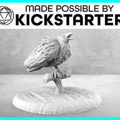 Raven_Action_Ad_Grraphic-01.jpg Free STL file Raven - Action Pose - Tabletop Miniature・Object to download and to 3D print