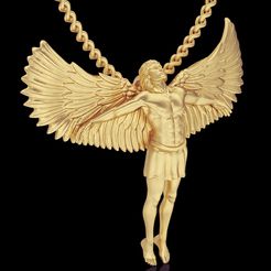 keyshot-jewelry-scene-setup-set-3.10565.jpg STL file Angel pendant・3D printable model to download