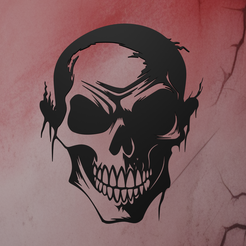 Grin-2.png Fichier STL Peinture murale Creepy Grin・Plan imprimable en 3D à télécharger