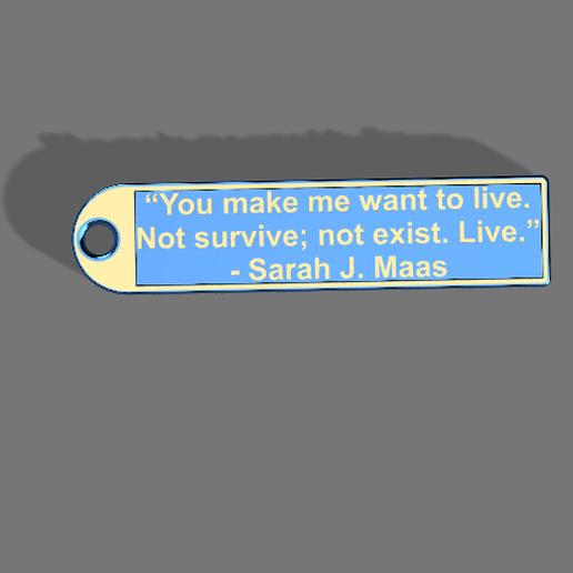 Valentine's Day Quote Keychain 3D model