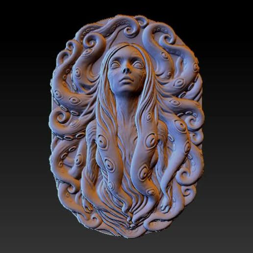 Abyssal Oracle - Octopus Fantasy Relief STL | Deep & Shallow Set