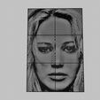 1.png OPERA D'ARTE DA PARETE - IL VOLTO DI JENNIFER LAWRENCE 1