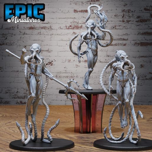 Psi Lord Set ‧ DnD Miniature ‧ Tabletop Miniatures ‧ Gaming Monster ‧ 3D Model ‧ RPG ‧ DnDminis ‧ STL FILE