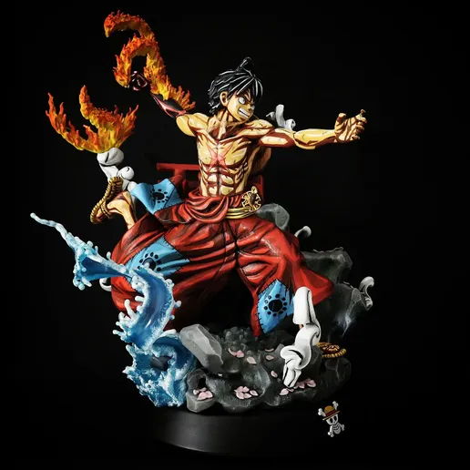 Stl File Luffy Red Hawk One Piece Wano Bionic3d Model To Download And 3d Print Cults