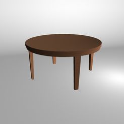 Mesa-redonda.jpg Free OBJ file Round table・Object to download and to 3D print