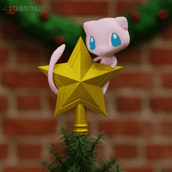 mewstar01.png mew árbol de navidad ornamento pokemon ornamento árbol de navidad