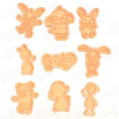 1.jpg 3D file Bing cookie cutter set of 9・3D printer model to download