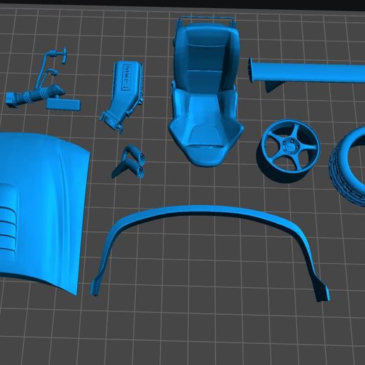 2000 mustang cobra r transkit for revell/monogram 99 mustang cobra kit 3D model