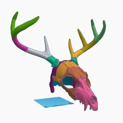 Wendigo_Mask.jpg Halloween skull deer Mask - 3d printNplace