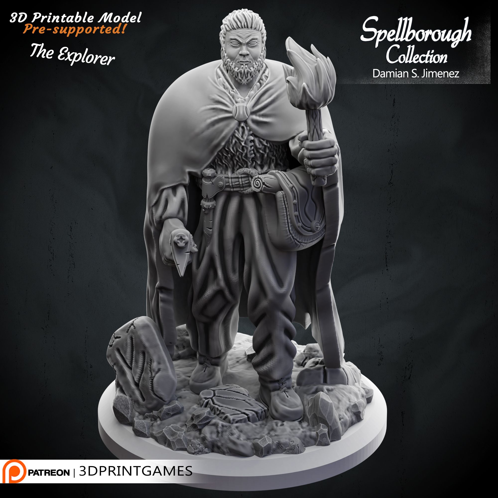 Download STL file Explorer 3D character - board games and tabletop ...