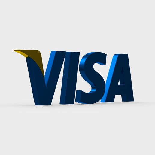 visa logo - 3D model önizlemesi