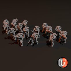 WholeArmy_2.jpg Free STL file 750p Prime Space Soldiers Army for Grimdark Future・3D printing design to download