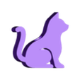 Cat_Straw_topper_1.stl Сидящий кот