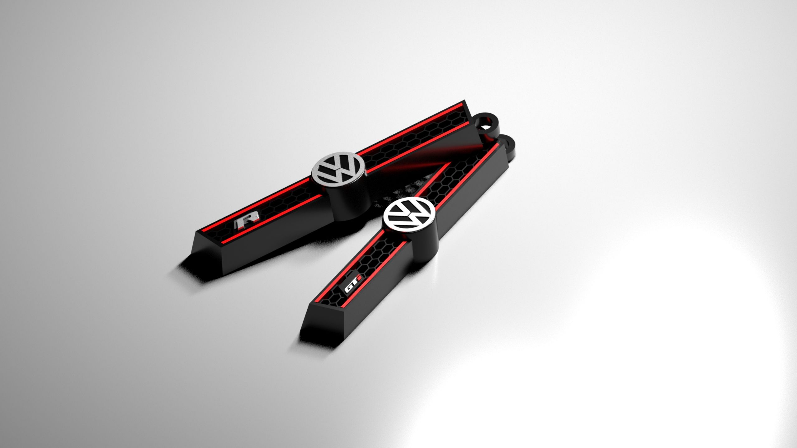 6.jpg Fichier STL Grille KEYCHAIN VW "GTi & R・Plan imprimable en 3D à télécharger, 3Rdesign