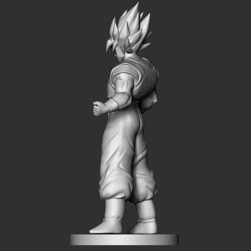 Left_bw.jpg Archivo 3D gratuito Super Saiyan Goku・Objeto imprimible en 3D para descargar, nlsinh
