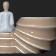 Imagen5.png Suculent pot human meditating for 3D print