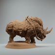 gear3.png Woolly Rhino mount dnd miniature - pre supported