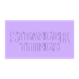 Stranger Things Logo.stl Crachá Stranger Things com suporte