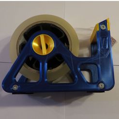 tape-roller.jpg STL-Datei Remixed Tape Dispenser for 50 mm (2 Inch) wide Tape kostenlos・Vorlage für 3D-Drucker zum herunterladen