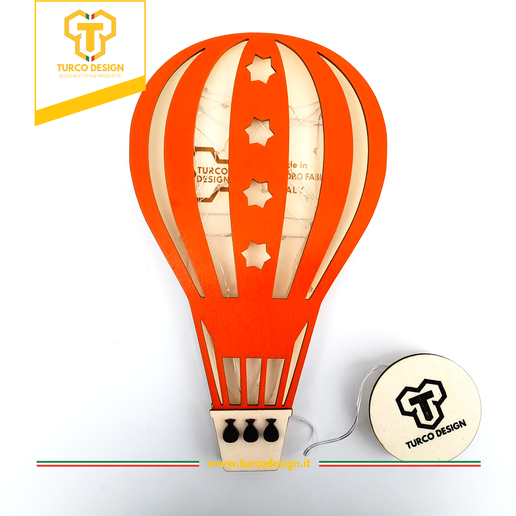Hot Air Balloon wall lamp - Free - 3D model önizlemesi