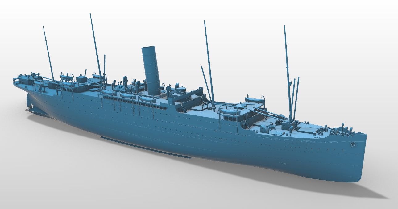 6.jpg STL-Datei RMS Carpathia - Rumpf und Wasserlinie als druckbares Modell herunterladen • 3D-druckbare Vorlage, LinersWorld