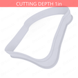 Bread_Slice~6.25in-cookiecutter-only2.png Bread Slice Cookie Cutter 6.25in / 15.9cm