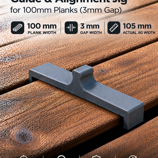 Plank Installation Guide & Alignment Jig for 100mm Planks (3mm Shadow Gap)