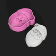 Santa-6-STL-file-for-vacuum-forming-and-3D-printing.png Molde de bomba de baño de Papá Noel Archivo STL