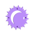 sun_top_01.stl Sun and Moon Wall Light - Creative Decor STL