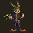 tbrender008.png JOKER BUGS BUNNY - "What's Up, Puddin'?" - 3D Print Statue