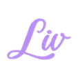 text.stl "Liv" Name Script Lightbox, Led lamp
