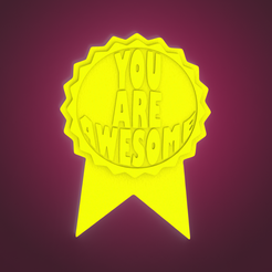 awesome.png Download STL file (for donation) you are AWESOME • Template to 3D print, 3D_GUM