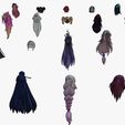 14.png 20 STYLIZED FEMALE HAIR MODELS PACK 5