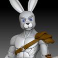 Torso.jpg Rabbitfolk Barbarian with Great Axe - Dungeons and Dragons 3D Model