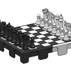 Board.png Portable Magnetic Chessboard 3D Print