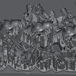 Castellax-Sup.png Archivo 3D gratis Robots con patrón de castillo compatibles・Modelo para descargar y imprimir en 3D