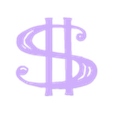 money_16.stl Geldzeichen $$ -Wanddekoration