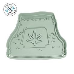 Weed_Set_8cm_2pc_03_C.png 420 Cannabis (no3) - Cookie Cutter - Fondant - Polymer Clay