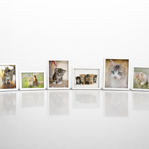 Photo Frame STL Set - 4x6, 5x7 & 6x8 in | Easy Print | No Supports | Modular Stand