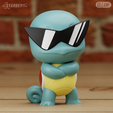squirtleA_01.png Squirtle Squad Chibi Shades Sunglasses Pokemon 3 models