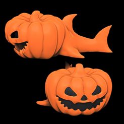 6.jpg Datei STL HALLOWEEN KÜRBIS HAIFISCH・Modell für 3D-Druck zum herunterladen