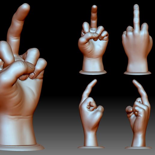 Middle Finger Figurine | Fuck You Figure | Gold Keychain