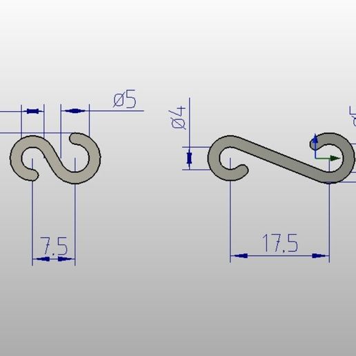 S - clips, for AD5X, kabel and hose clamp
