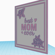 a Te SEE. LZ Best Mom Ever Decor Stand with roses and hearts, phrame display, personalized gift for Mom