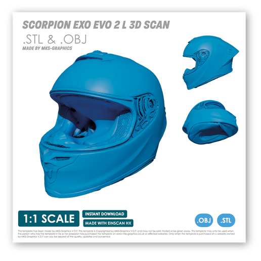 SCORPION EXO EVO 2 (L) 3D SCAN (.OBJ & .STL)