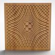 Optical-illusion-of-diamonds-.160.jpg Wall Decor: "Optical illusion of diamonds", modern art 3D STL Model for CNC Router - Turn Wood into Mesmerizing Art. Trend 2024 Wall panel.