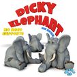 Dicky_elephant.jpg STL-Datei Dicklicher Elefant V7・Design zum Herunterladen und 3D-Drucken